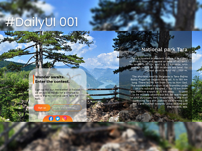 #DailyUI 001 - Contest Entry dailyui ui