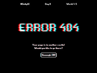 #DailyUI 008 - Error 404 dailyui design mario ui