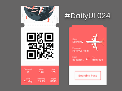 #DailyUI 024 - Boarding Pass