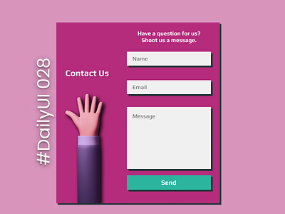 #DailyUI 028 - Contact Us