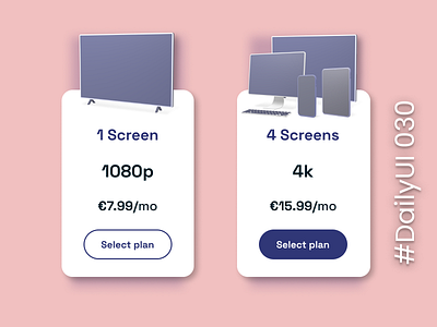 #DailyUI 030 - Pricing dailyui design ui