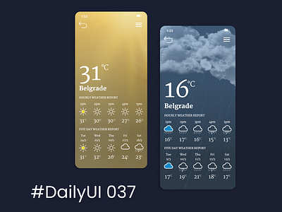 #DailyUI 037 - Weather