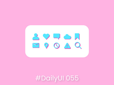 #DailyUI 055 - Icon Set dailyui design illustration retro ui