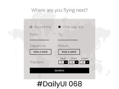 #DailyUI 068 - Flight Search dailyui design ui