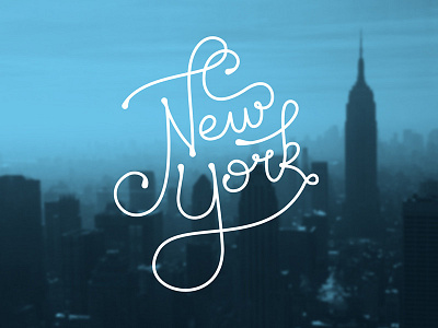 New York illustrator lettering new york typography
