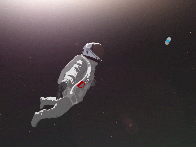 Spaceranger animation astronaut float gif space sun