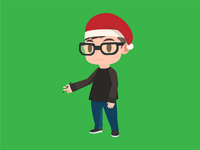 Happy Holidays!! christmas design illustration selfie vector