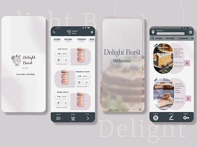 Delight Burst UI design (Bonus) android application cake desgin digitalflare ecommerce interface iphone pastry saudiarabia sweet ui ux