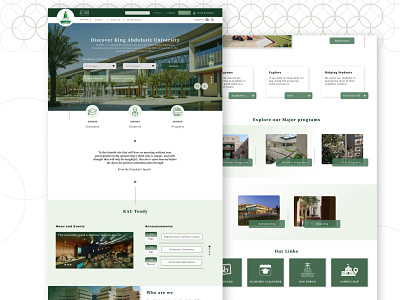 UX/UI Redesigning of a university land page academic dammam design digitalflare jeddah kau khubar ksa makkah riyadh saudiarabia ui university ux website