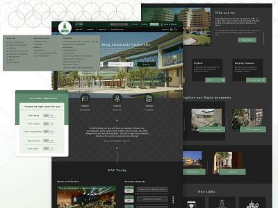 KAU Concept Design: Dark Mode: UX/UI academic dammam design digitalflare jeddah khubar ksa makkah remote riyadh saudiarabia ui university ux website