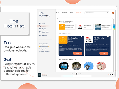 PodHost: Streaming Web Application UI Design design digitalflare podcast streaming ui ux web webapplication webdasign