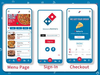A Famous Pizzeria UI Concept Application Design concept design digitalflare e commerce inspiration inspo ksa pizza redesign ui ux