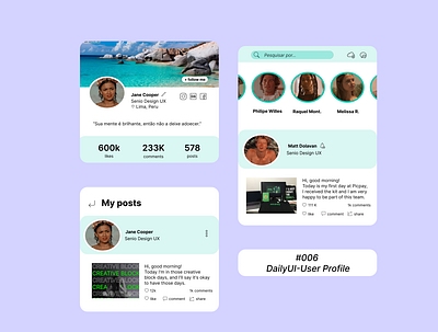 User Profile art dailyui desafio design figma graphic design ui user profile