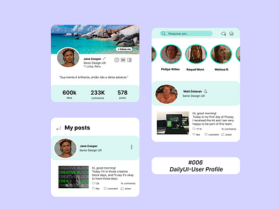 User Profile art dailyui desafio design figma graphic design ui user profile