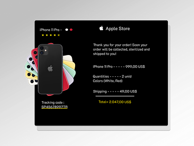 Email Receipt 3d apple art branding dailyui design figma graphic design illustration logo ui