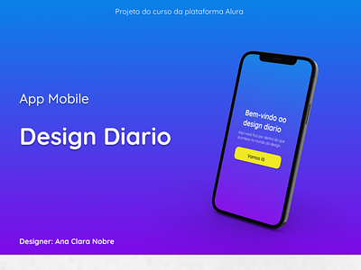 App: Design Diario alura app art design figma prototipo ui ux