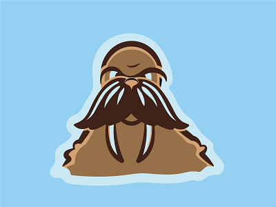 Walrus animal team logo vector