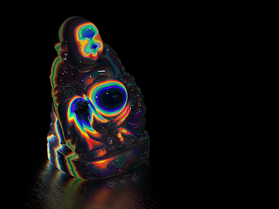 Dribbble 3d art blender3d buddha mapping projection vfx