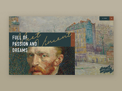 Van Gogh Museum artist colours concept design interface minimal typography ui uidesign ux uxdesign web website