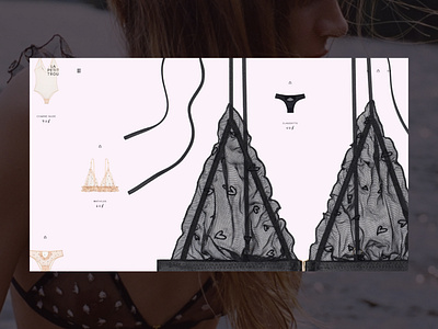 Le Petit Trou app black clean colours concept design ecommerce fashion flat grid interface lingerie minimal shop simple typography ui ux web website
