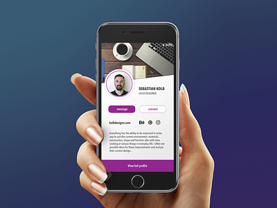 Professional Profile mobile mobile app professionalprofile profile purple