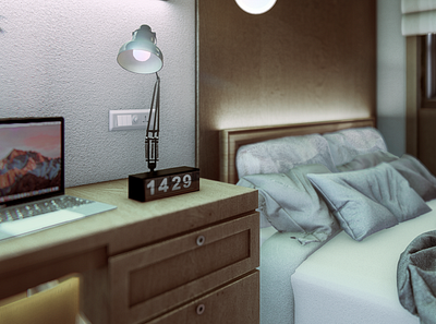 Bedroom - rustic design 3d architecture lumion model render sketchup