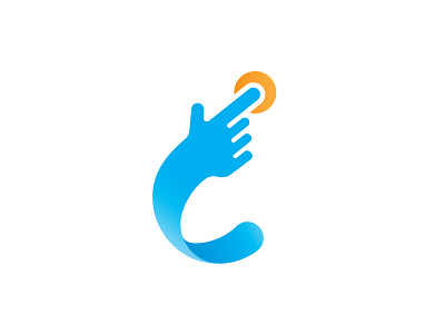 C letter Click 3d logo 3dlogo c c letter c letter logo creative it mouse mouse click technology logo touch screen