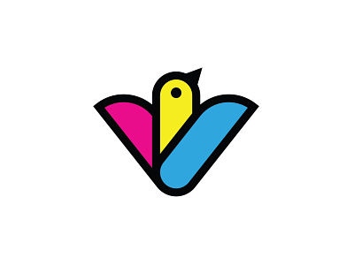 CMYK Bird abstract logo and creativity bird logo cmyk logo color palette logo colorful bird logo colourful logo graphic design graphic designer logo logo logo for sale printing printing logo