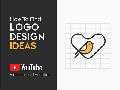 Bird & Heart bird bird logo bird lover heart how to find logo idea logo concept logo design idea logo tutorial peace lover