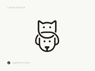 Dog & Cat animal logo brandmark cat logo cute pet design dog dog and cat dog and cat logo dog and cat pet icon logo logo design logo for sale pet animal pet logo vector