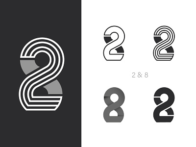 2&8 Logo 28 branding brandmark creative number logo design graphic design icon illustration logo logo design logo for sale numbe logo number logo vector