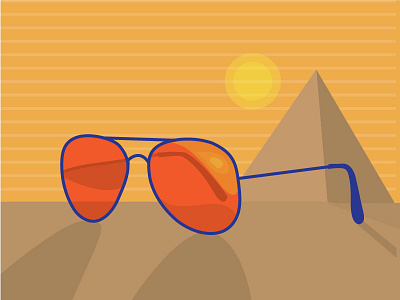 Glass, sun and pyramid egypt glass illustration illustrator pyramid sun vector