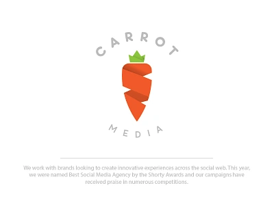 Carrot Media Logo brandmark carrot logo logo design media