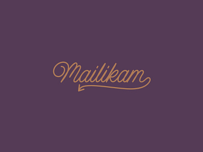 Mailikam hand write logo mailikam script text typography