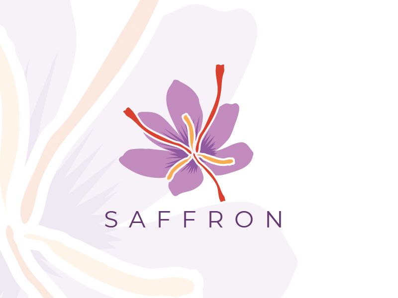 Saffron Flower Logo by Shahnewaj Palash on Dribbble