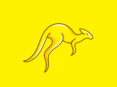 kangaroo art drawing icon kangaroo logo simple vector