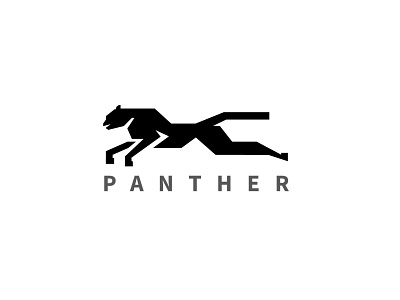 Panther Logo animal brand identity jaguar logo logo icon logo mark symbol logodesign panther running animal vector