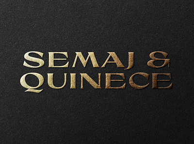 Primary Logo in gold for Semaj & Quinece brand identity branding design fashion branding gold logo graphic design logo logo design luxury branding luxury logo