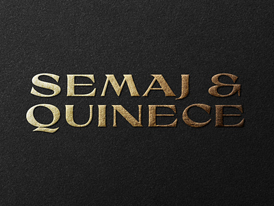 Primary Logo in gold for Semaj & Quinece