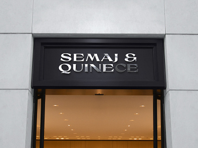 Semaj & Quinece Logo Signage Logo brand identity branding design fashion branding graphic design logo logo boutique logo design logo facade logo signage luxury branding luxury logo