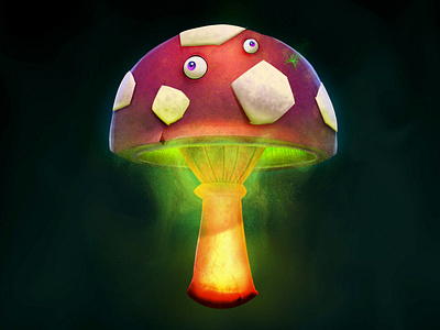 Crazy-eyed Shroom character character design digita painting digital digital 2d digital art illustration