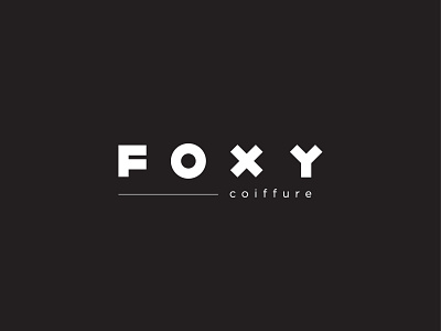 Foxy Coiffure Logo bold brand design branding coiffure design logo logotype typography urban wordmark