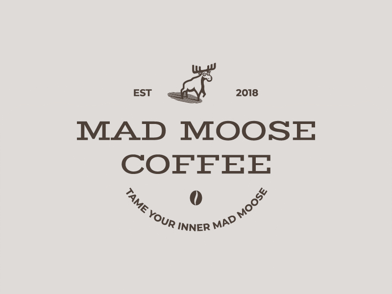 Mad Moose Logo Proposal animal animals branding caffeine café coffee icon illustration logo mad moose vintage
