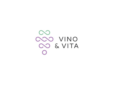 Vino & Vita Logo balance branding geometry infinity logo logodesign mark vino vita wine yoga