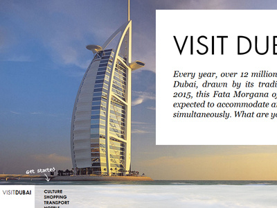 VISIT DUBAI design dubai graphic interface visit web