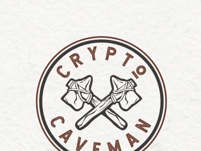 Crypto Caveman Custom Logo design logo