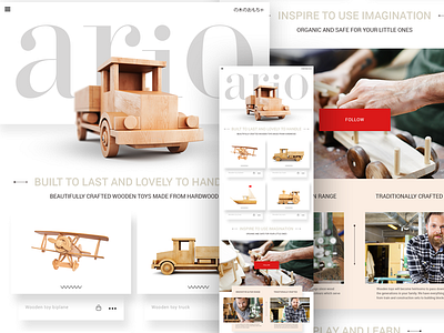 Ario toys web design website