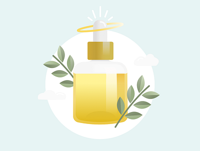 Essential Oil branding graphic design illustration