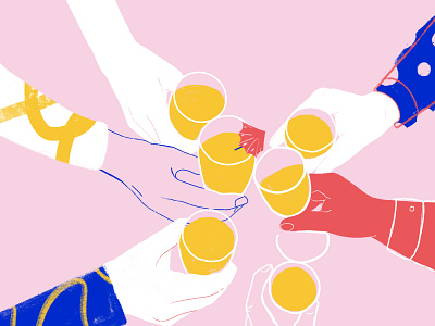 Happy Hour cheers drinks happy hour illustration