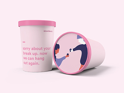 Pity Pint Alt. branding break ups graphic design ice cream illustration packaging